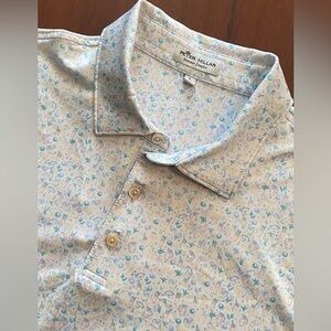PETER MILLAR Summer Comfort Golf Polo Palmer Lemonade ⛳️ LARGE L ⛳️